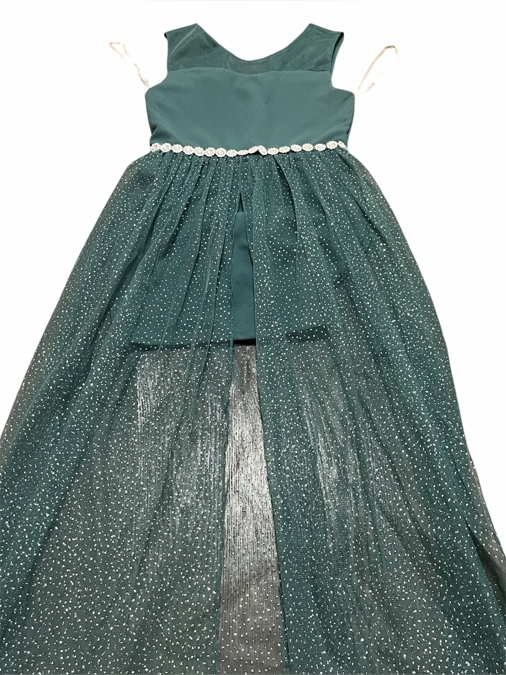 Beauties By Amy Byer Girls Emerald Green Lace Dress